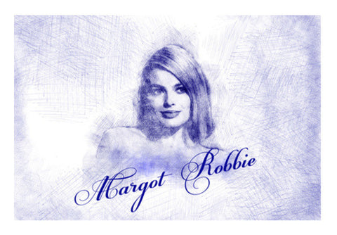 Margot Robbie Pen Sketch Art PosterGully Specials