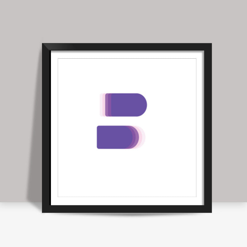 B Minimal Print Square Art Prints