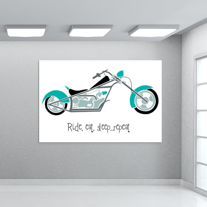Ride, eat, sleep ... repeat ! Wall Art