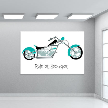 Ride, eat, sleep ... repeat ! Wall Art