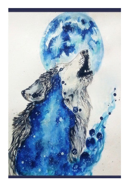 Wall Art, Blue Wolf Wall Art