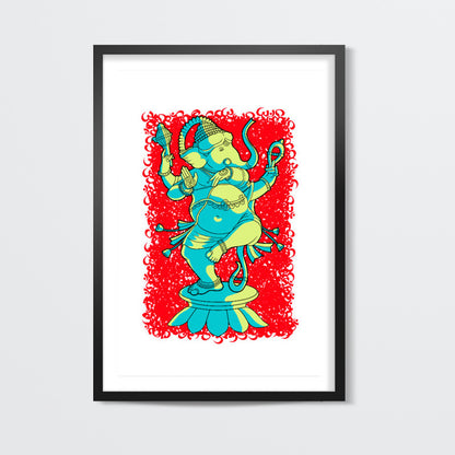 Dancing Ganesh Wall Art | Aniruddha Lele