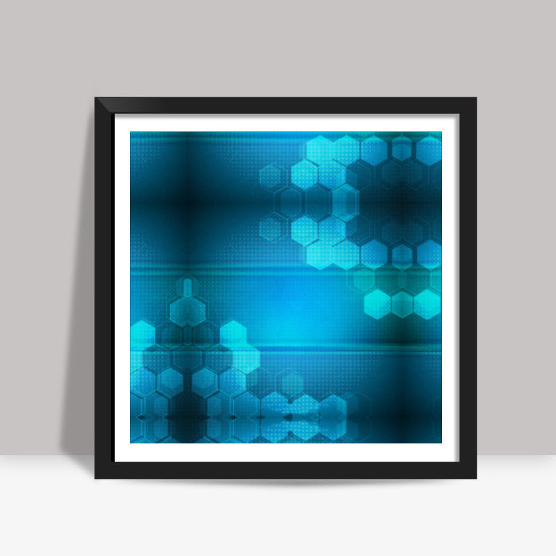 Football Techno Pattern Square Art Prints