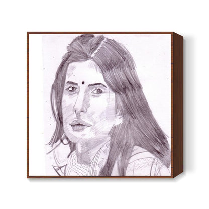 Bollywood superstar Katrina Kaif is an epitome of beauty Square Art Prints