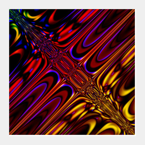 Psychedelic reflections ! Square Art Prints