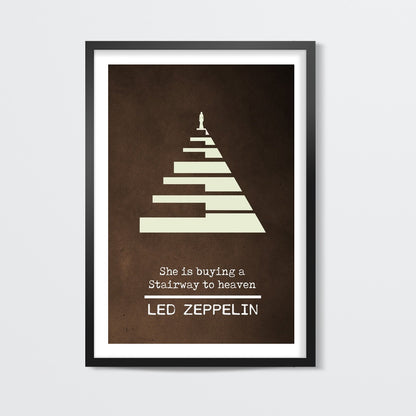 Stairway to heaven Led Zeppelin classic rock music  Wall Art