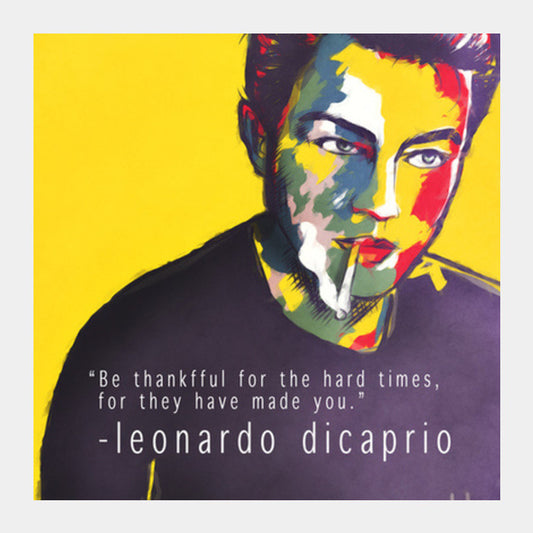 leonardo dicaprio fan art Square Art Prints