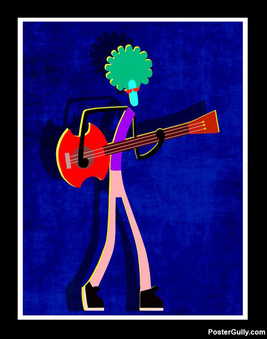 Wall Art, Guitar Minimal Poster Artwork