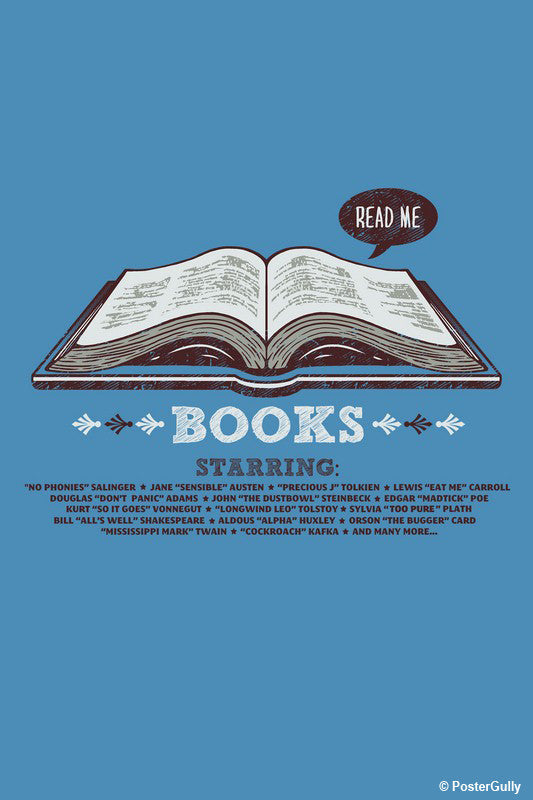 Brand New Designs, Books Blue | By Captain Kyso, - PosterGully - 1