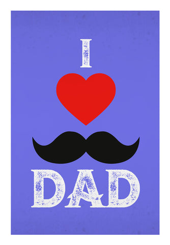 I Love You Dad Red & Purple | #Fathers Day Special  Wall Art