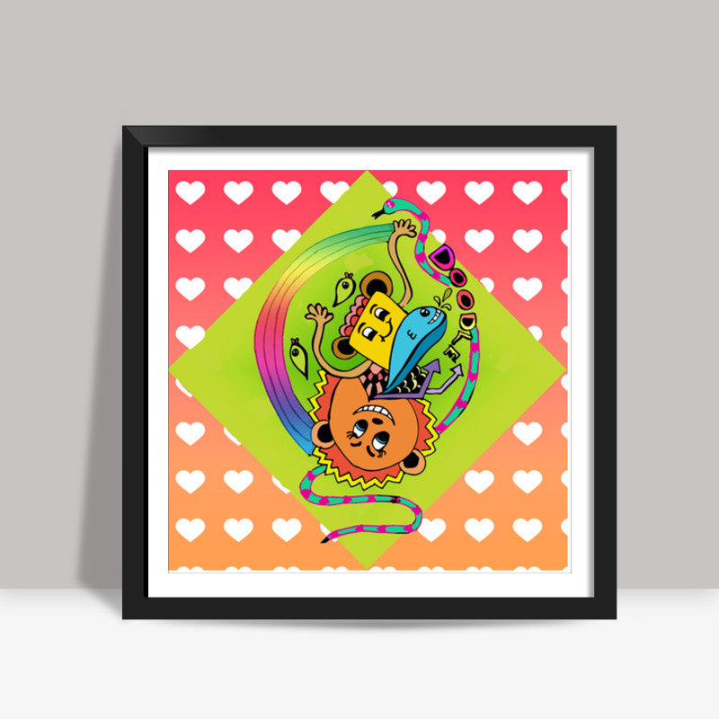 Doodle Luv Square Art Prints