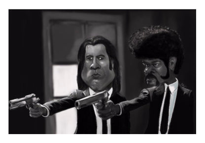 Wall Art, Pulp Fiction Caricature Artwork