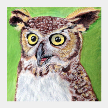 Square Art Prints, Owl Artwork