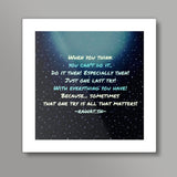 One try | Quote | Square Art Prints