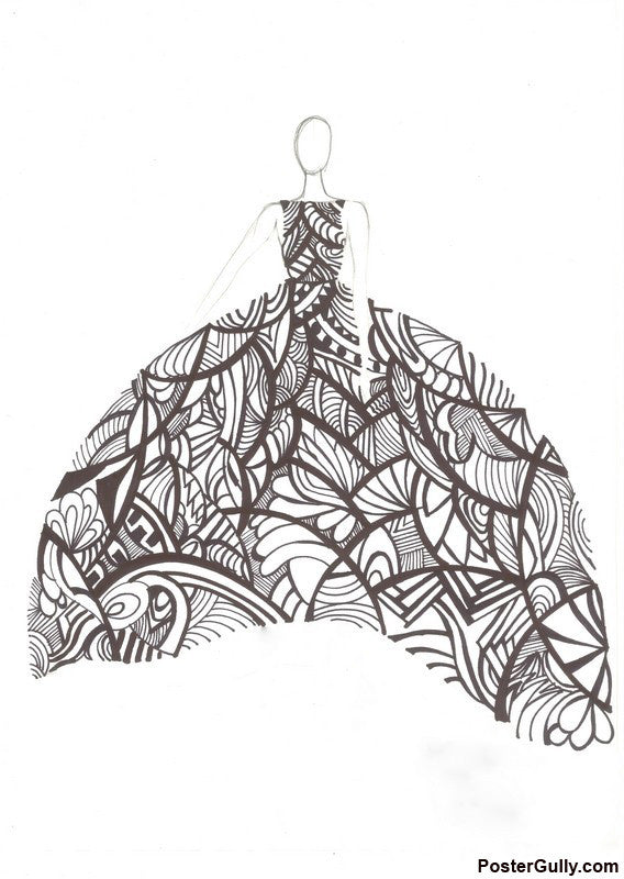 Wall Art, Fashion Girl Line Art