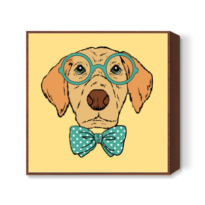 Geeky Dog Square Art Prints