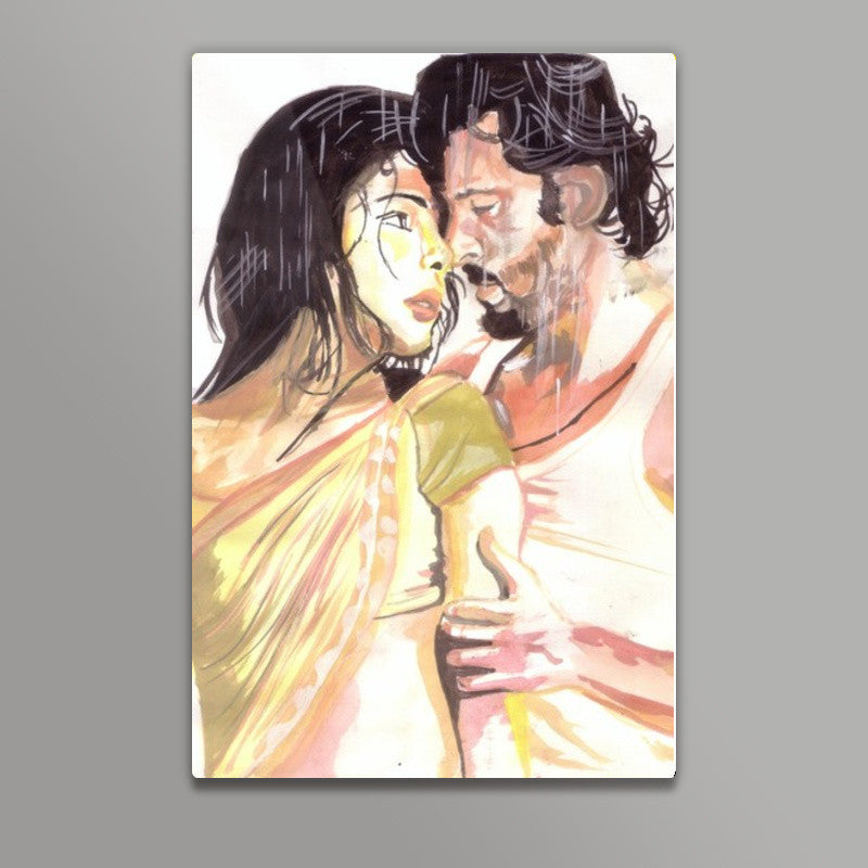 Superstars Hrithik Roshan and Priyanka Chopra - Love for the moment, and a moment for love Wall Art