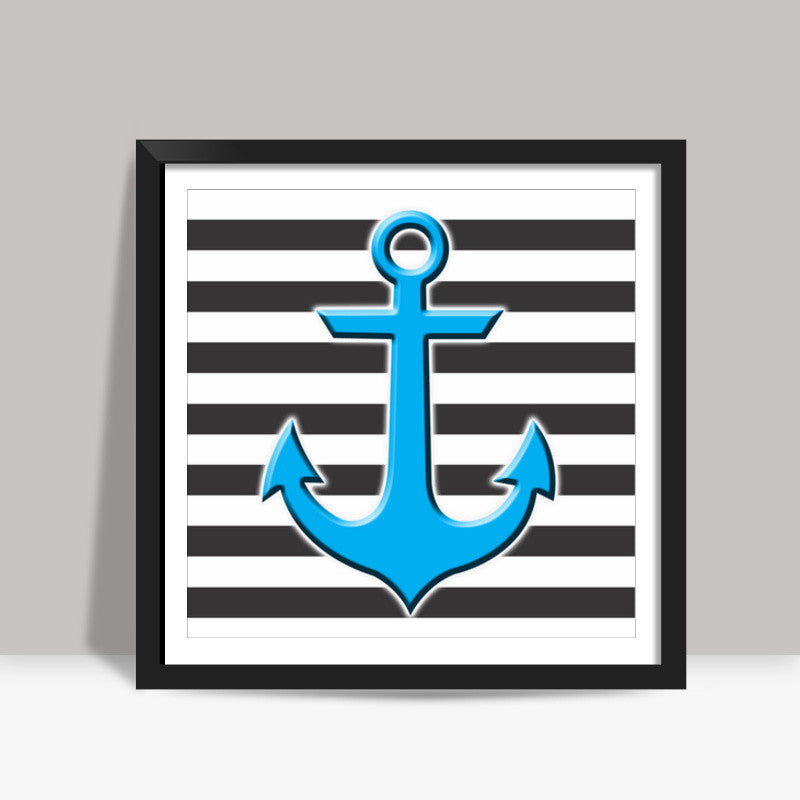 Stripes Anchor Square Art Prints