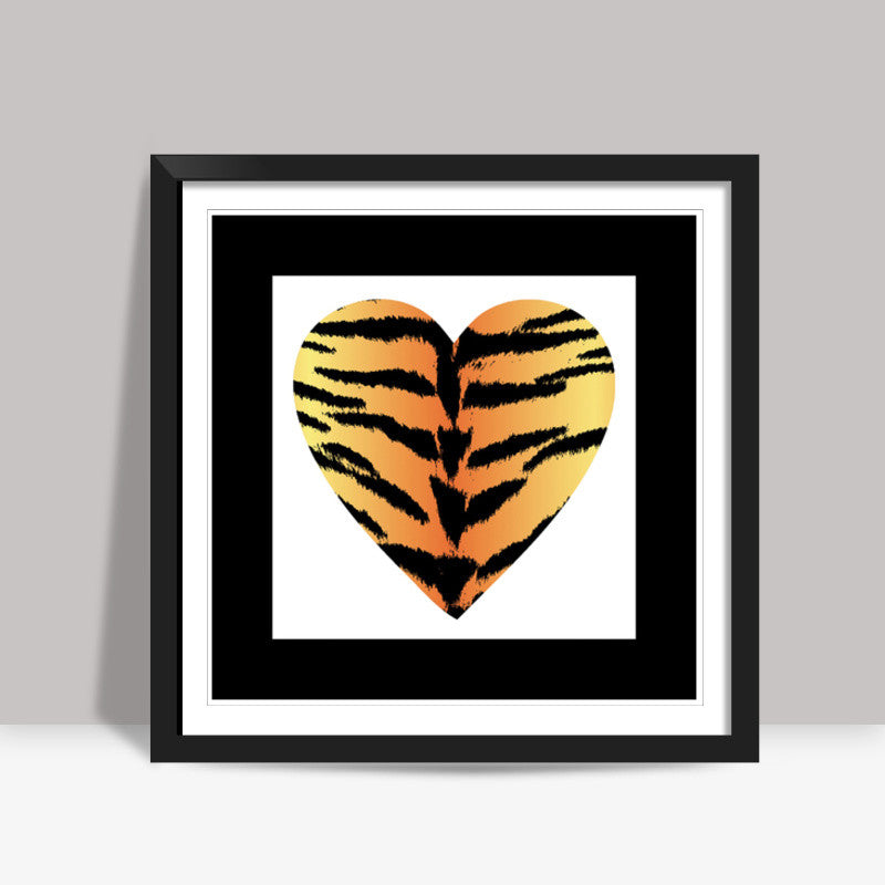 Tiger Heart Square Art Prints