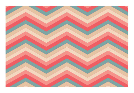 Colorful Zig Zag Abstract Print  Wall Art