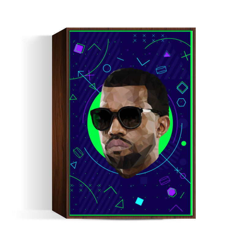 Kanye West Low Poly Wall Art