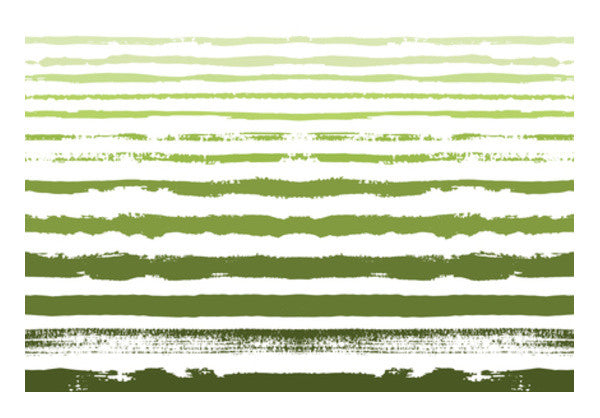 Uneven Green Stripes Wall Art
