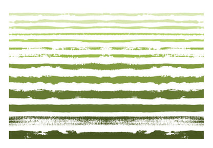 Uneven Green Stripes Wall Art