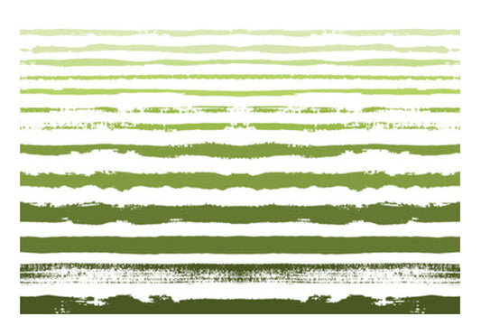 Uneven Green Stripes Wall Art