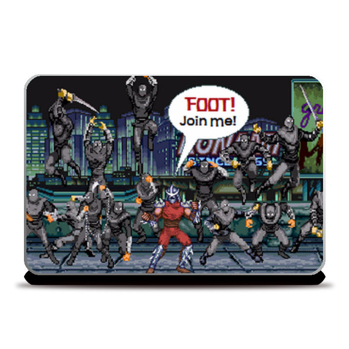 Laptop Skins, Shredder and the Foot Pixel Art Colour Laptop Skin | Ehraz Anis, - PosterGully