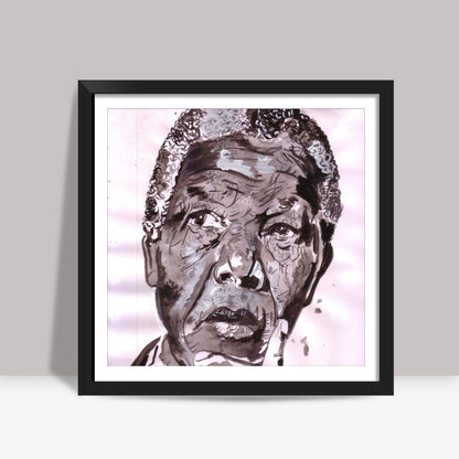 Legendary leader Nelson Mandela could see only one colour- that of equality Square Art Prints