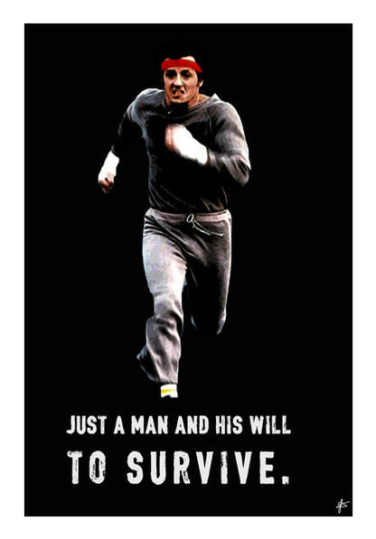 Rocky Balboa Survivor Motivation  Wall Art