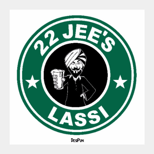 Square Art Prints, 22 Jee's Lassi / DesiPun, - PosterGully