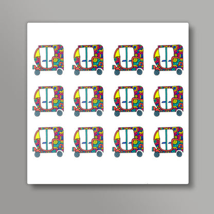 Rickshaw Zenscrawl Square Art Prints