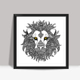Intricate Lion Square Art Prints