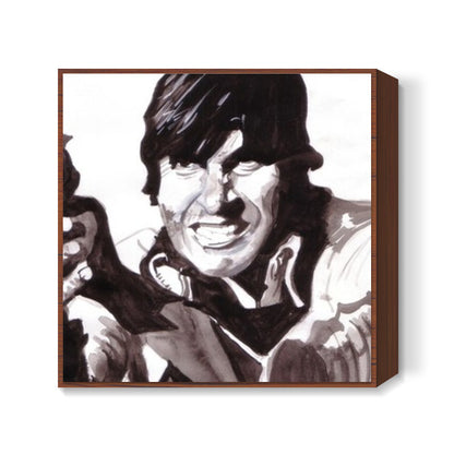 Bollywood superstar Amitabh Bachchan is the angry young man Square Art Prints