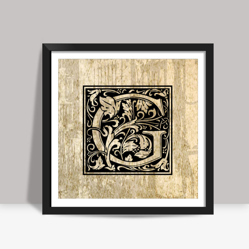 Ornate G Square Art Prints