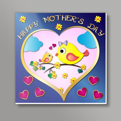 Happy Mothers Day Square Art Prints