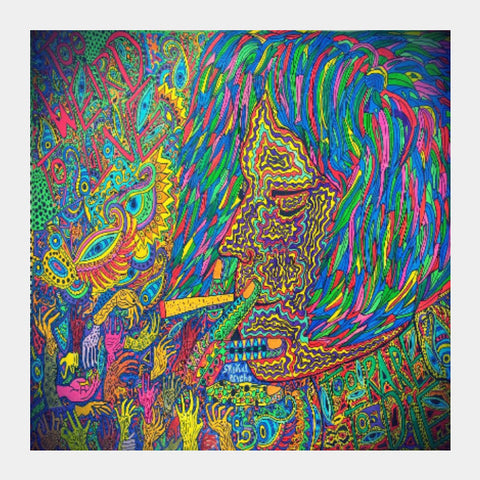 Square Art Prints, Marijuana Square Art | Spiritual Psycho, - PosterGully