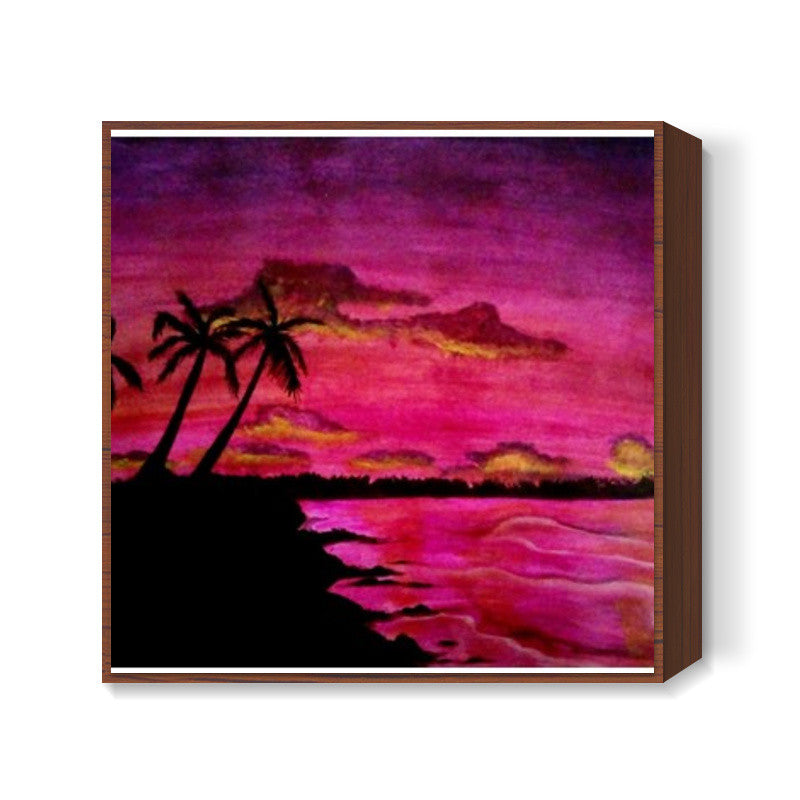 pink sky Square Art Prints