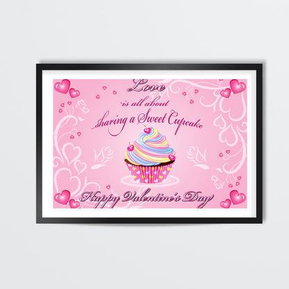 Valentines Day Cupcake Wall Art