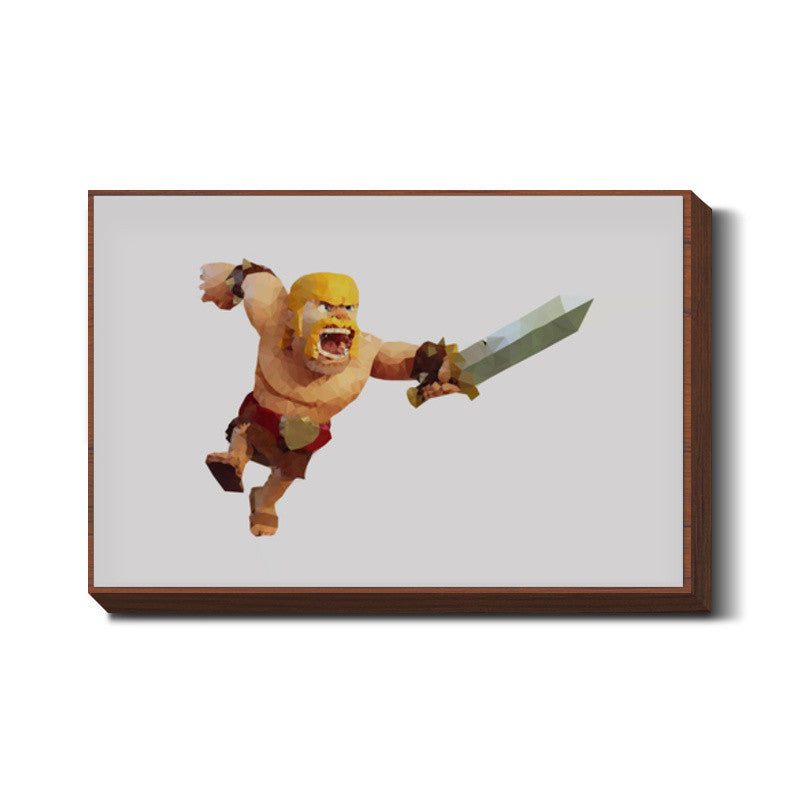 clash of clans polygon art poster barbarin Wall Art