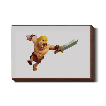 clash of clans polygon art poster barbarin Wall Art