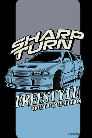Sharp Turn Freestyle Car Artwork