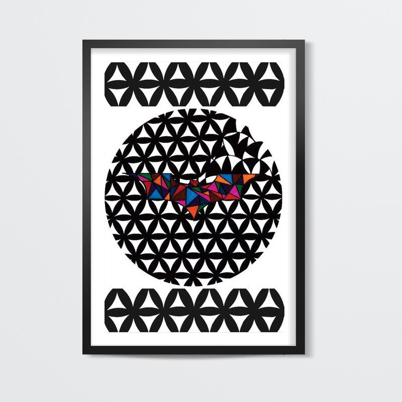 Bordered Floral Batman | Geometric | Triangle