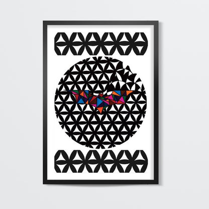 Bordered Floral Batman | Geometric | Triangle