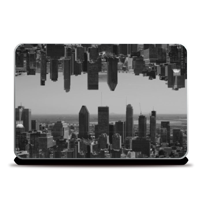 Through the mirrored city laptop skin Laptop Skins