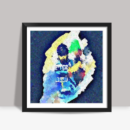 BLEED BLUE Square Art Prints