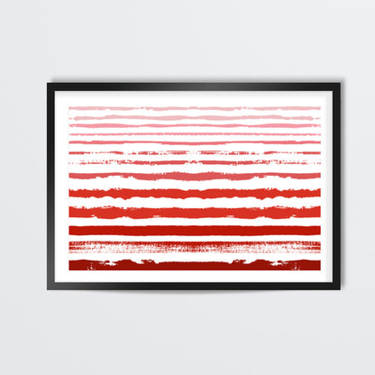 Uneven Red Stripes  Wall Art