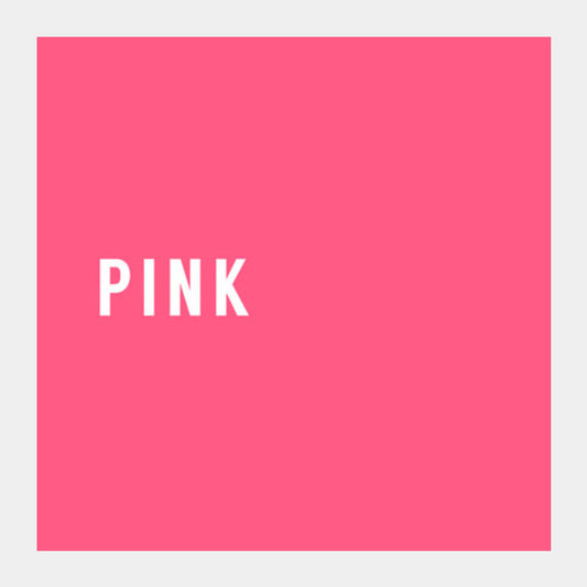 Pink Minimal Typography Square Art Prints