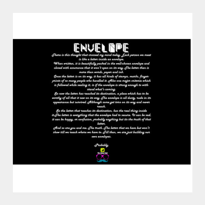 Story of an Envelope Square Art Prints